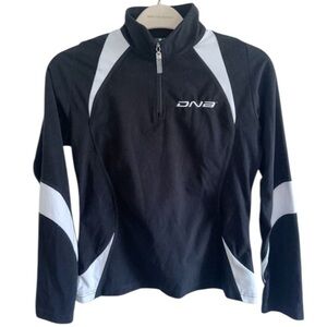 DNA Base Layer 1/2 Zip Pullover Black/White Fleece Small Hiking Gorpcore